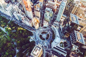 城市 纽约 鸟瞰 地平线 都市