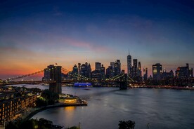 城市 纽约 鸟瞰 地平线 都市