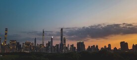 城市 纽约 鸟瞰 地平线 都市