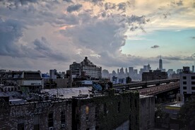 城市 纽约 鸟瞰 地平线 都市