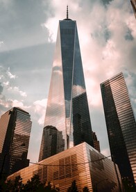 城市 纽约 鸟瞰 地平线 都市