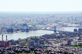 城市 纽约 鸟瞰 地平线 都市