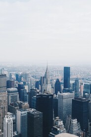 城市 纽约 鸟瞰 地平线 都市