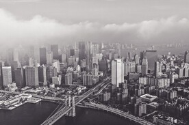 城市 纽约 鸟瞰 地平线 都市