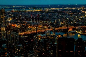 城市 纽约 鸟瞰 地平线 都市