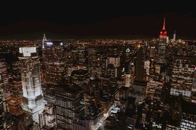 城市 纽约 鸟瞰 地平线 都市