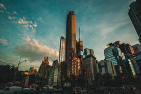城市 纽约 鸟瞰 地平线 都市