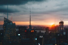 城市 纽约 鸟瞰 地平线 都市