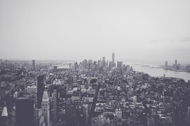 城市 纽约 鸟瞰 地平线 都市