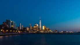 城市 纽约 鸟瞰 地平线 都市