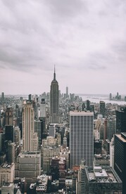 城市 纽约 鸟瞰 地平线 都市