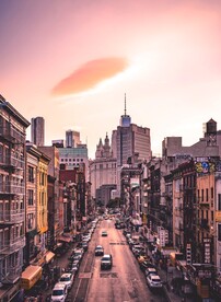城市 纽约 鸟瞰 地平线 都市