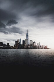城市 纽约 鸟瞰 地平线 都市