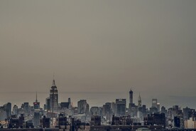 城市 纽约 鸟瞰 地平线 都市
