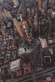 城市 纽约 鸟瞰 地平线 都市
