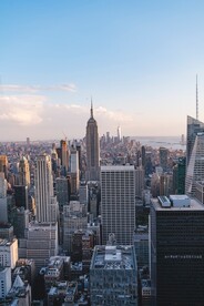 城市 纽约 鸟瞰 地平线 都市