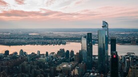 城市 纽约 鸟瞰 地平线 都市