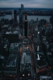 城市 纽约 鸟瞰 地平线 都市