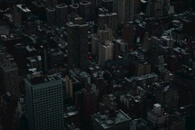 城市 纽约 鸟瞰 地平线 都市