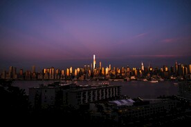 城市 纽约 鸟瞰 地平线 都市