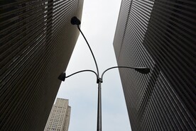 城市 纽约 鸟瞰 地平线 都市