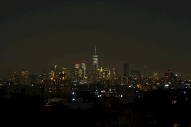城市 纽约 鸟瞰 地平线 都市