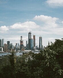 城市 纽约 鸟瞰 地平线 都市