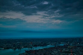 城市 纽约 鸟瞰 地平线 都市