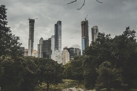 城市 纽约 鸟瞰 地平线 都市