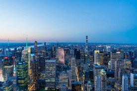城市 纽约 鸟瞰 地平线 都市