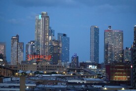 城市 纽约 鸟瞰 地平线 都市