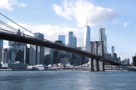 城市 纽约 鸟瞰 地平线 大桥