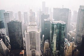 城市 纽约 鸟瞰 地平线