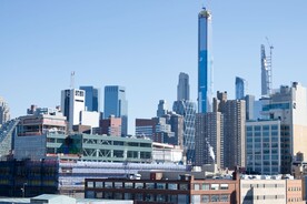 城市 纽约 鸟瞰 地平线
