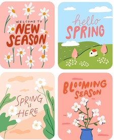 春天插画海报