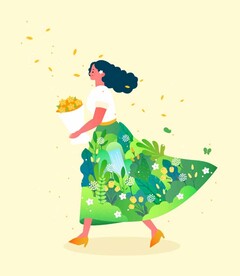 春天插画海报