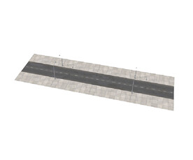 C4D模型 马路 