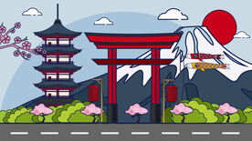城市地标建筑插画手绘