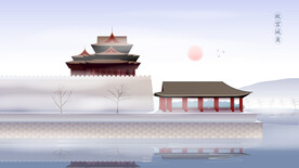城市地标建筑插画手绘