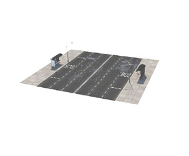 C4D模型马路