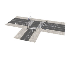 C4D模型马路