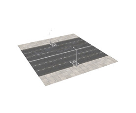 C4D模型马路