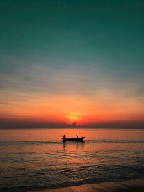 晚霞 夕阳 日出 大海
