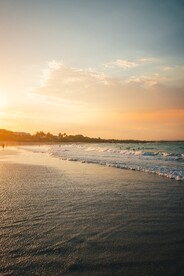 晚霞 夕阳 日出 海滩