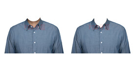 男人蓝色衬衫证件照衣服素材