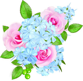 水彩花