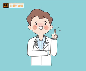 手绘卡通医生