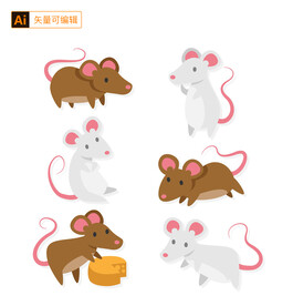 可爱卡通老鼠