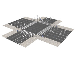 C4D模型马路