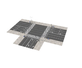 C4D模型马路